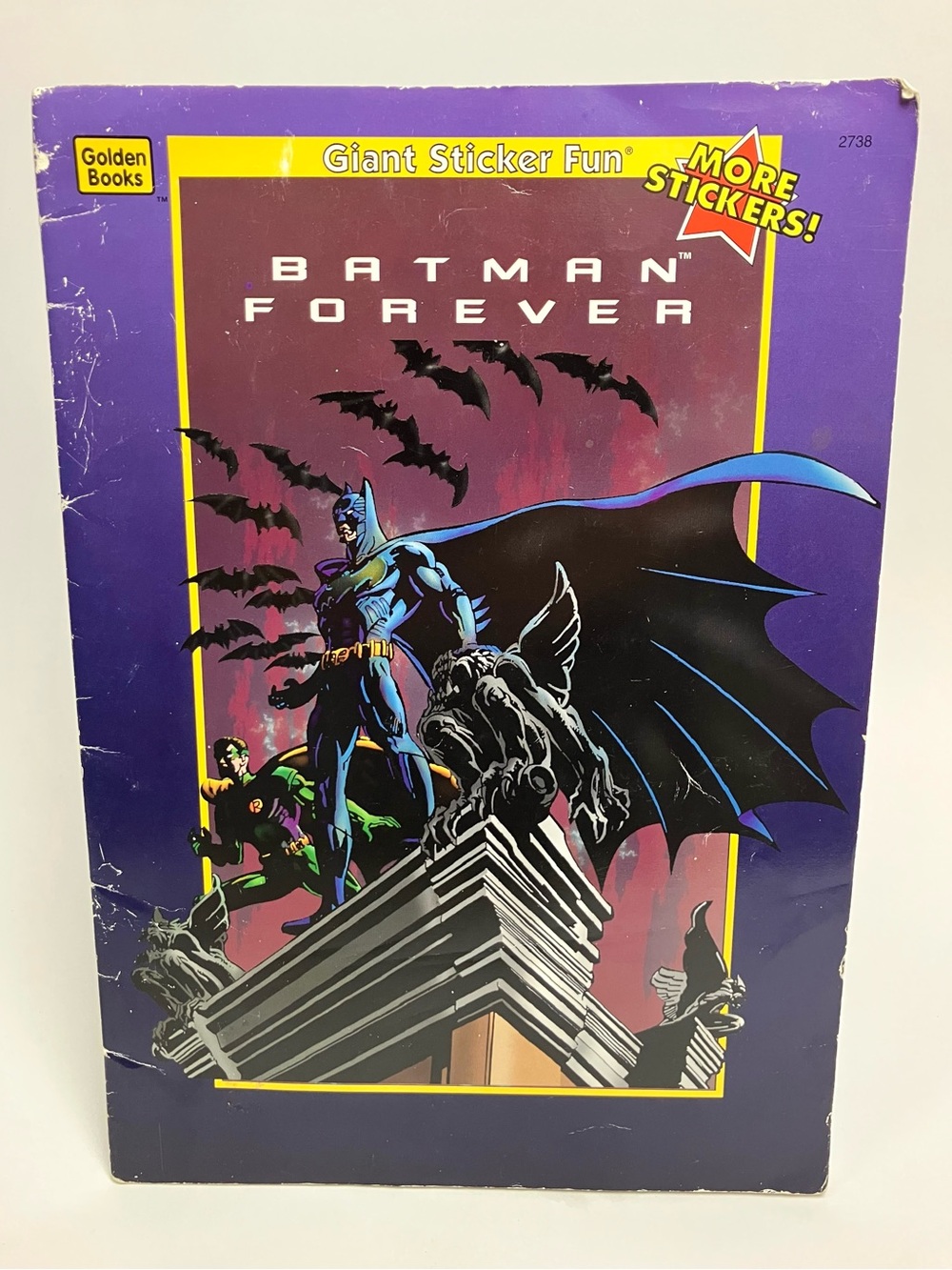Vintage Batman Forever 1995 Giant Sticker Fun Golden Books DC Comics Stickers